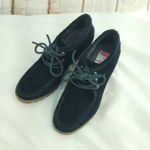 Sperry Womens Stella Keel STS96140 Black Leather Lace Up Ankle Booties Size 7.5M - Picture 3 of 15